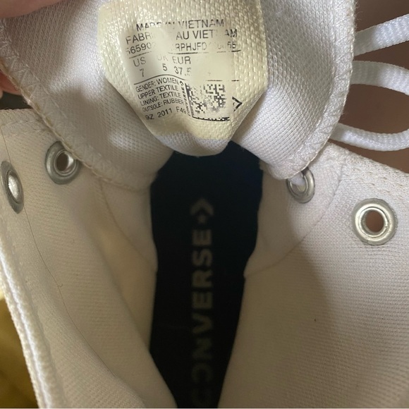 Converse All Star Chuck Taylor White Lugged High Top Sneakers Woman’s 7 - Picture 10 of 12